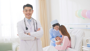 醫(yī)院婦產(chǎn)科醫(yī)生護工形象